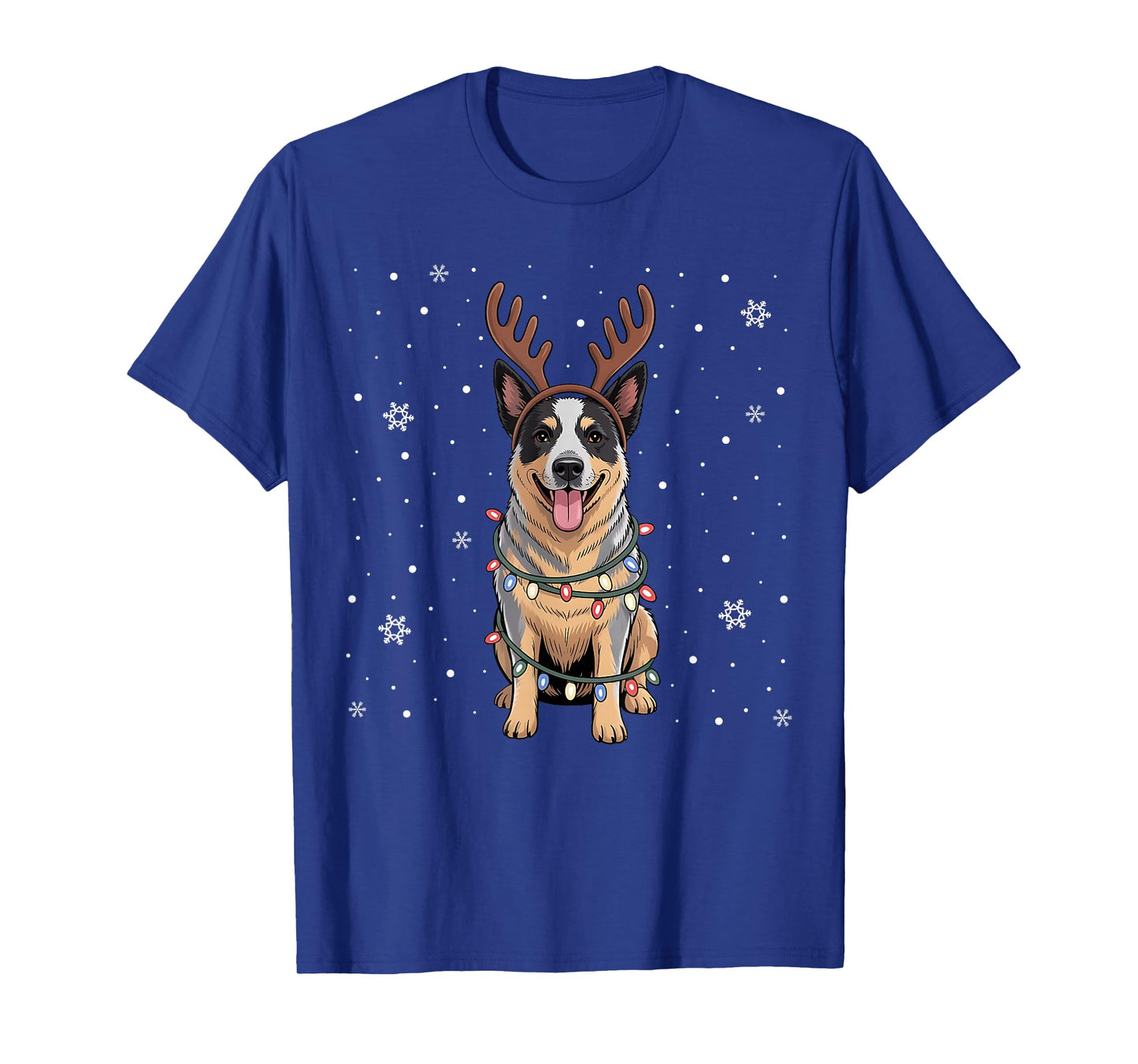 Xmas Holiday Santa Australian Cattle Dog Christmas Pajama T-Shirt