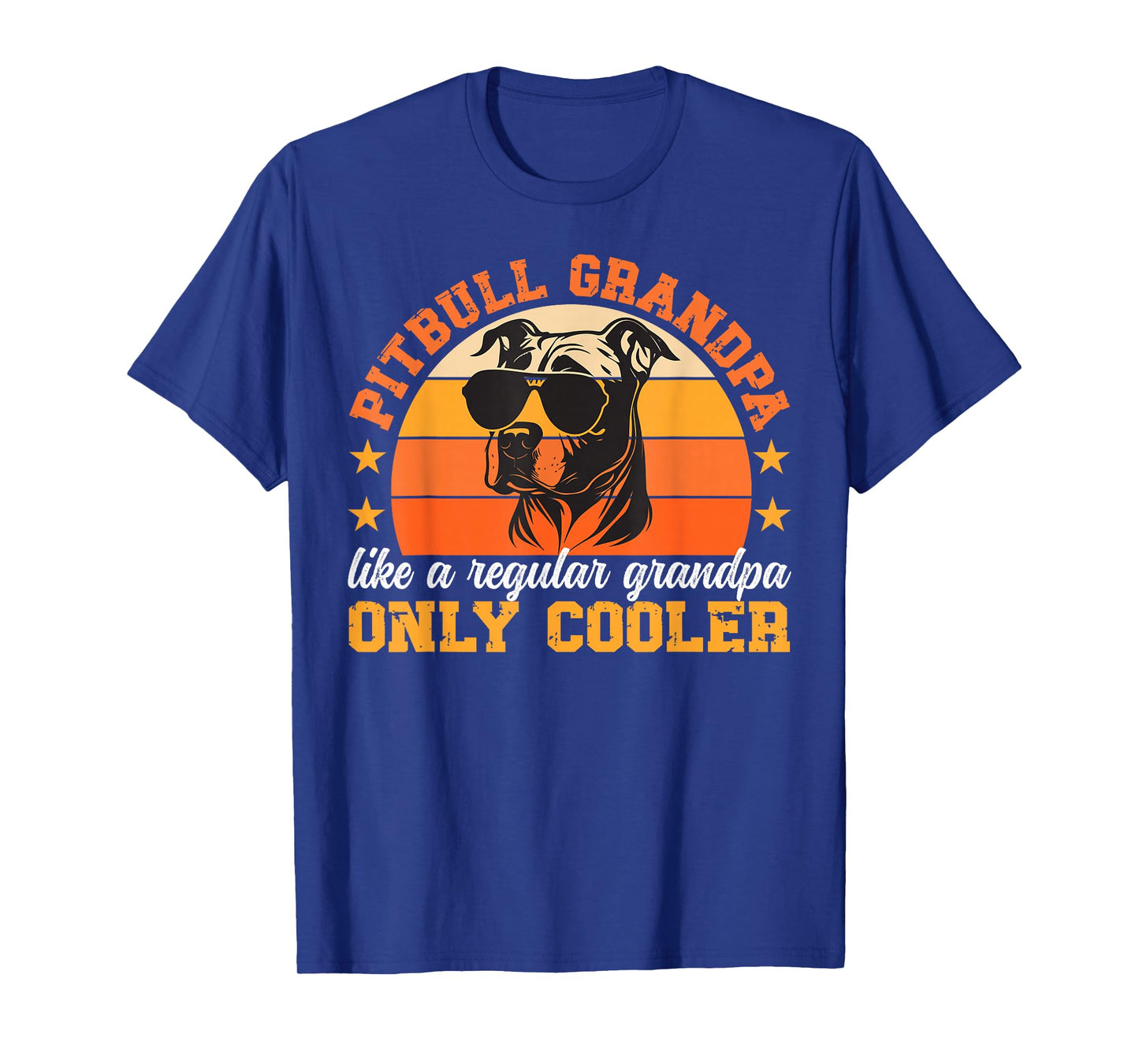Cool Pitbull Grandpa Pitbull Grandfather Pittie Grandpa T-Shirt