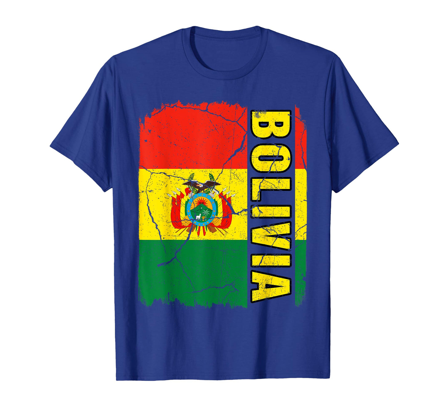 Vintage Bolivian Flag Bolivia Pride Roots Heritage Gift T-Shirt