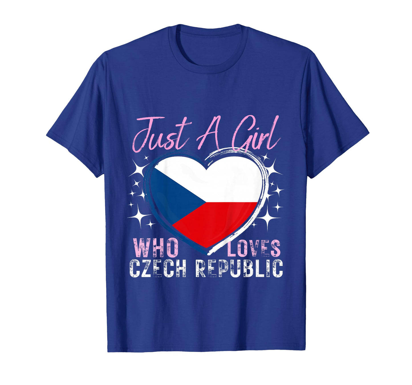 Kids Just A Girl Who Loves Czech Republic Heart Flag for Girls T-Shirt