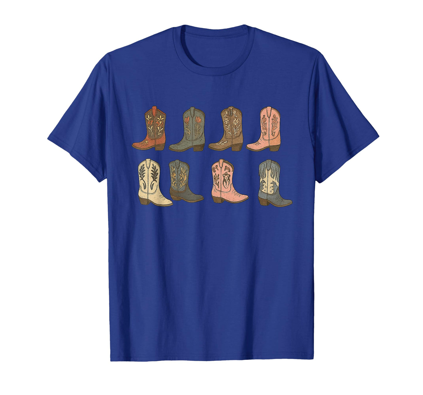 Cute Country Cowgirl Boots Cowboy Women Western Vintage T-Shirt