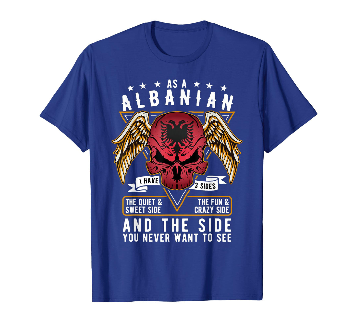 Albanian Shirt Albania Flag Skull Albanian Roots Heritage T-Shirt