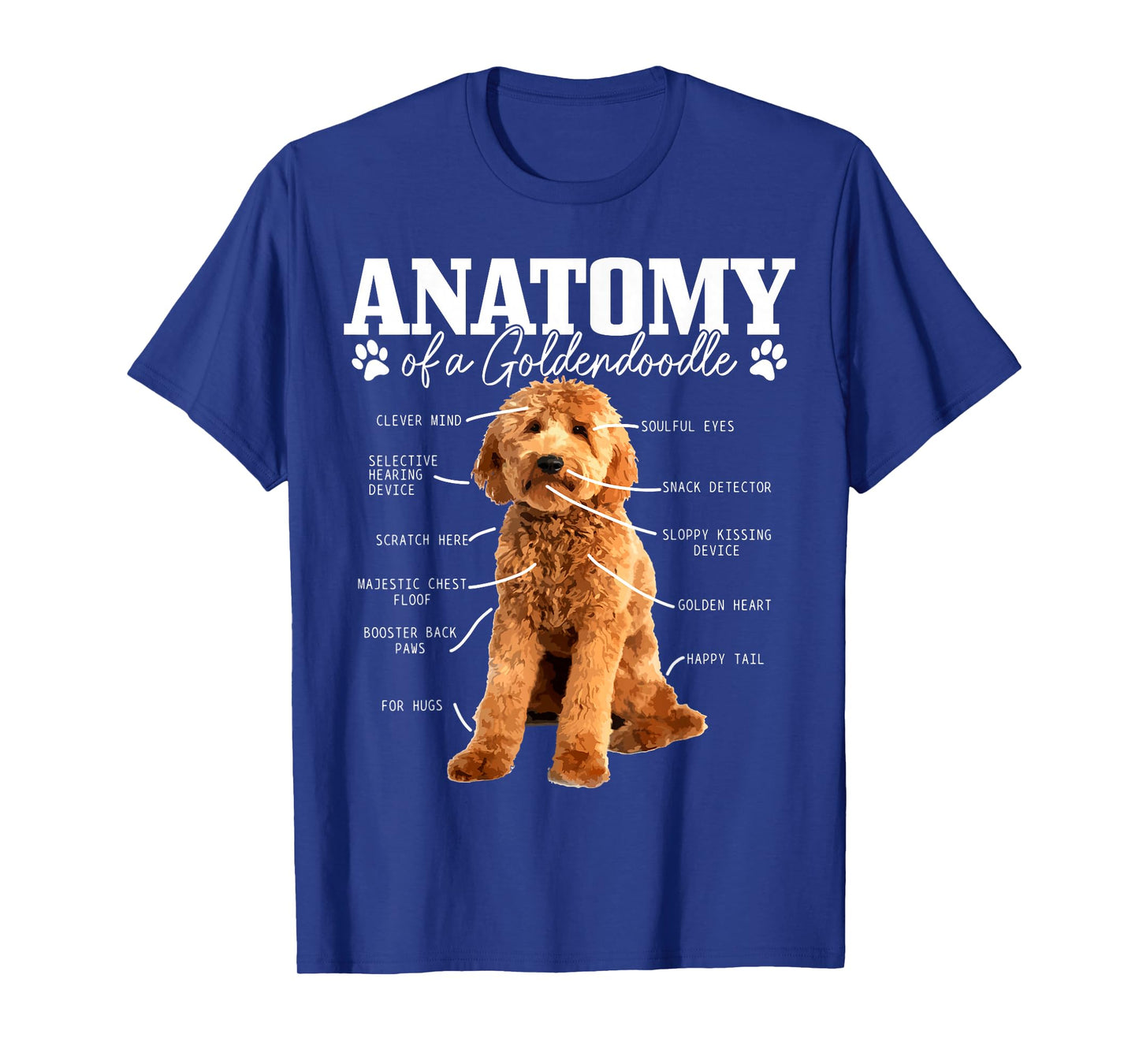 Anatomy of A Goldendoodle Funny Cute Dog Doodle Mom Dad T-Shirt