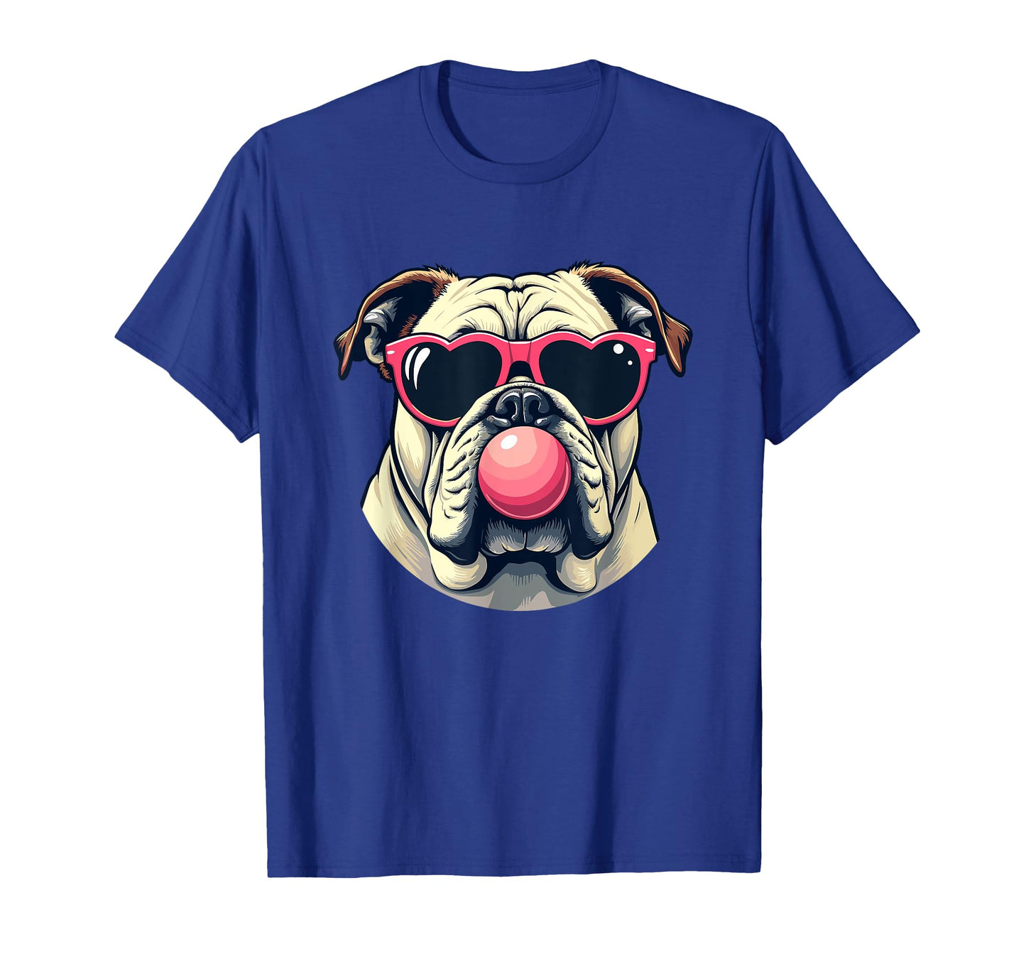 Bulldogs Preppy Mascot Bulldogs Blowing Bubble Girly Mama T-Shirt