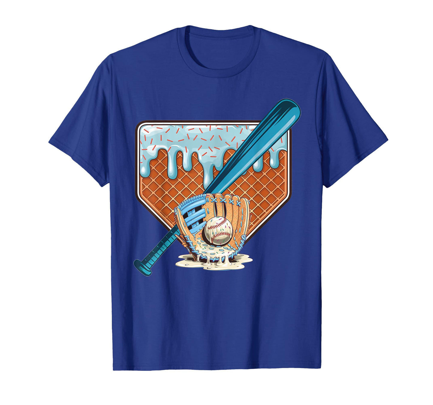 Baseball Home Plate Drip With Sprinkles Drip T-Shirt