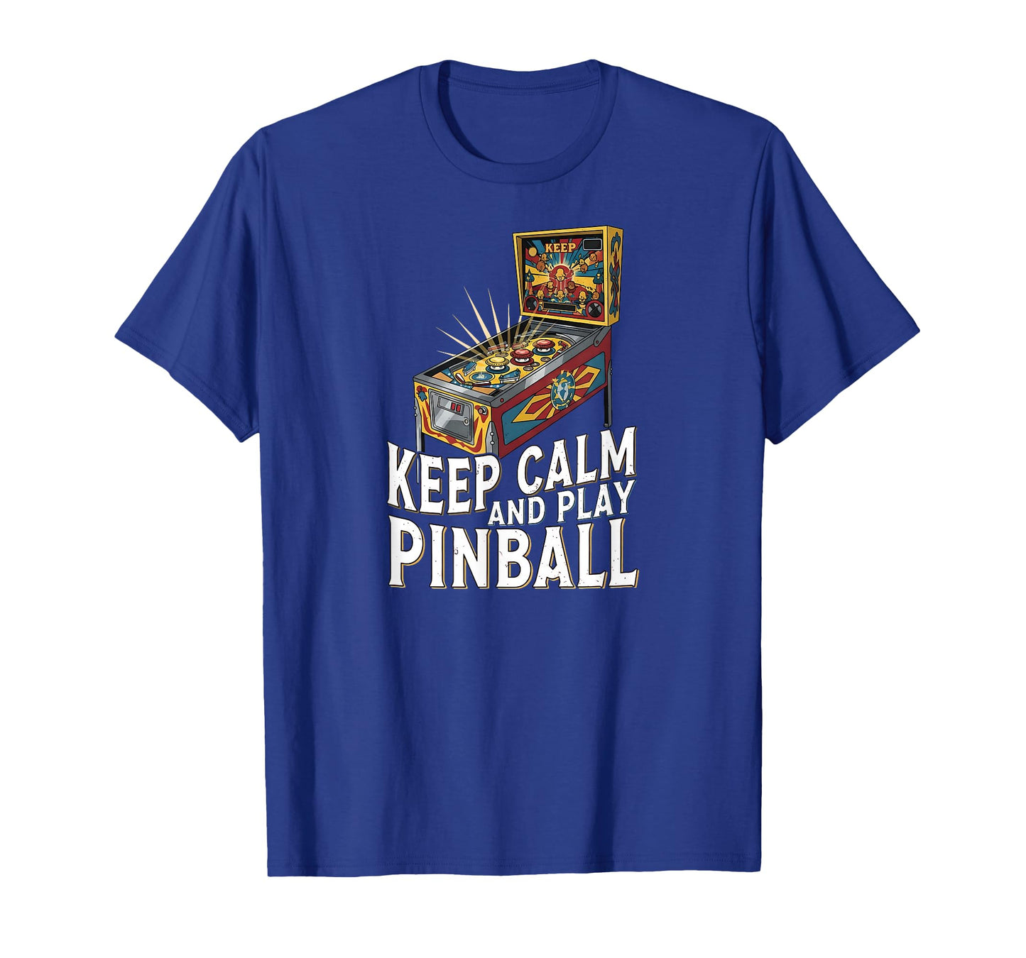 Keep Calm Pinball Machine Retro Arcade Gamer T-Shirt