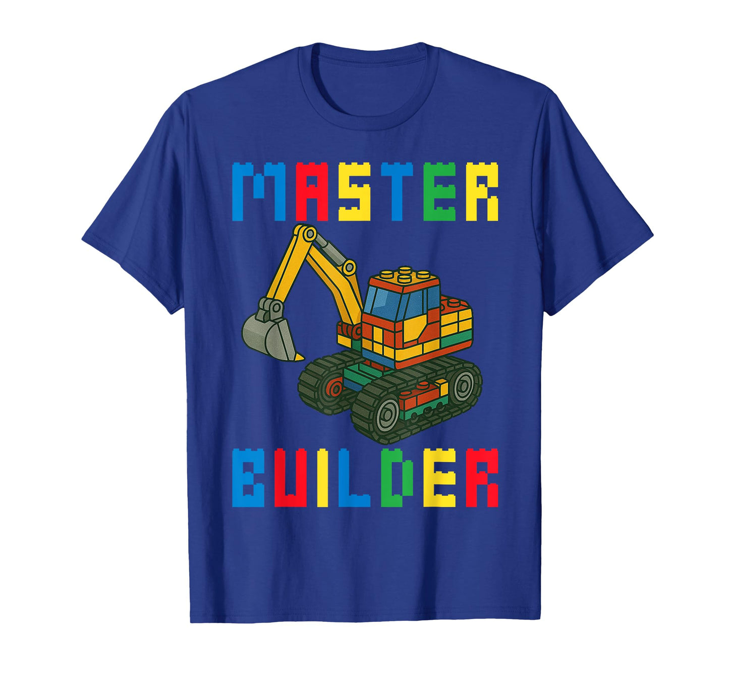 Master Builder Excavator Brick Block Toy Gifts Men Boys Kids T-Shirt