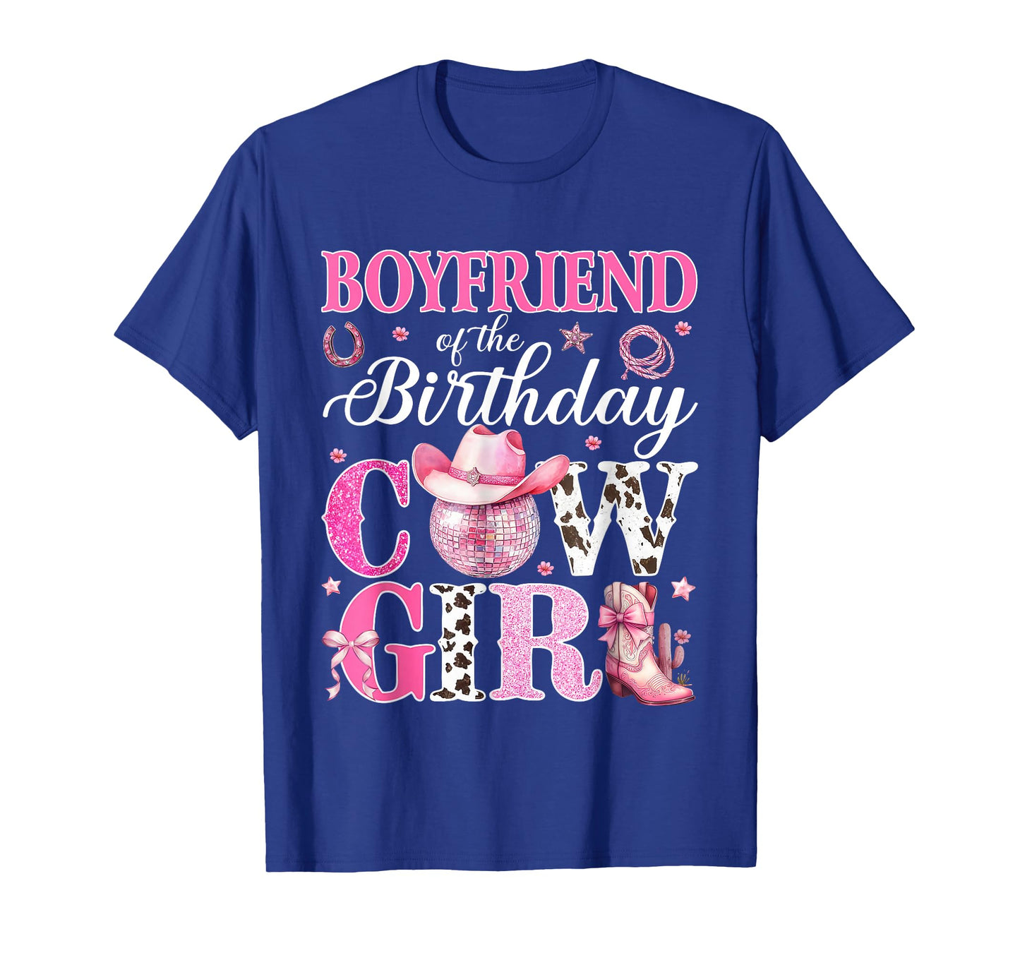 Boyfriend Of The Birthday Cowgirl Rodeo Party Bday Girl T-Shirt