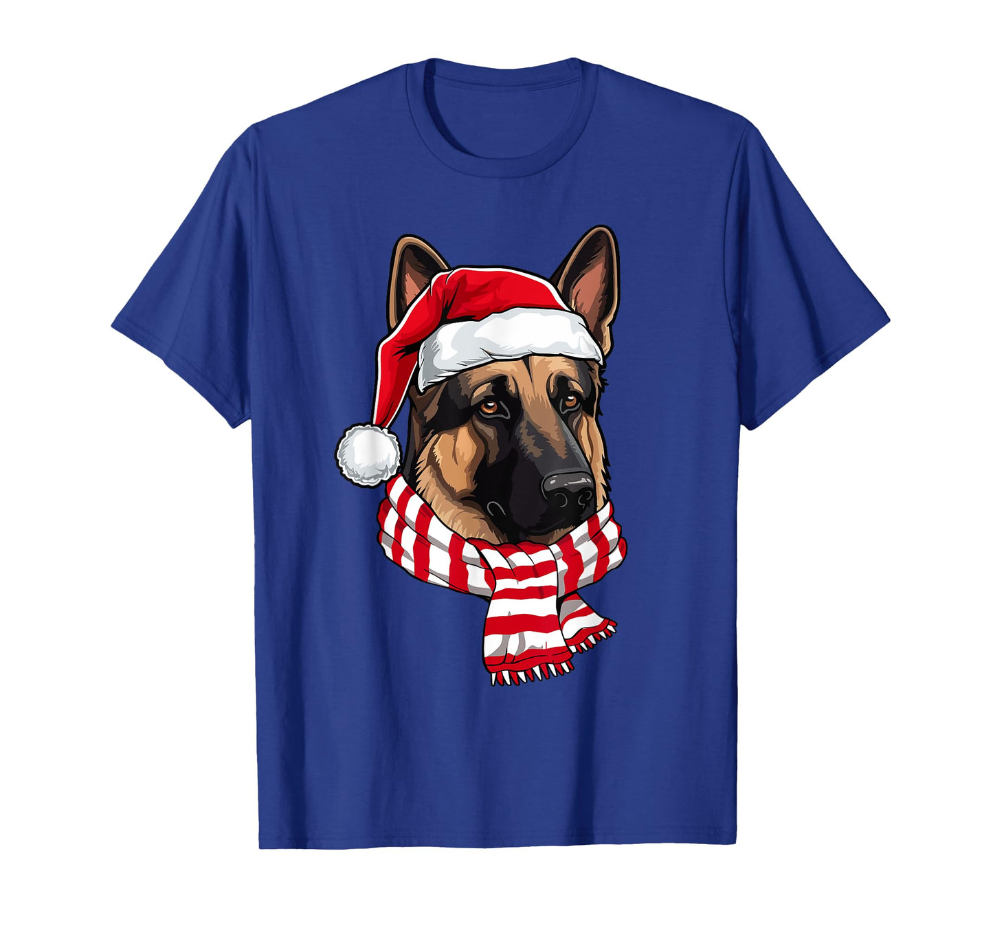 Santa German Shepherd Christmas Dog Lover Men Women Kids T-Shirt