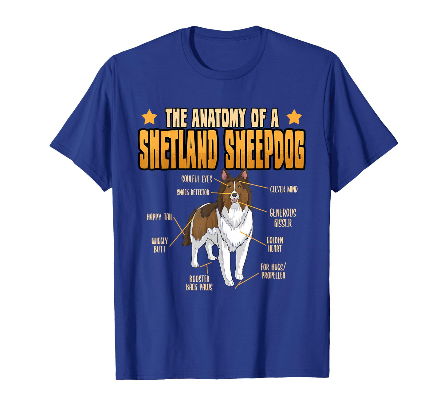 Sheltie The Anatomy Of A Shetland Sheepdog Puppy Lovers T-Shirt