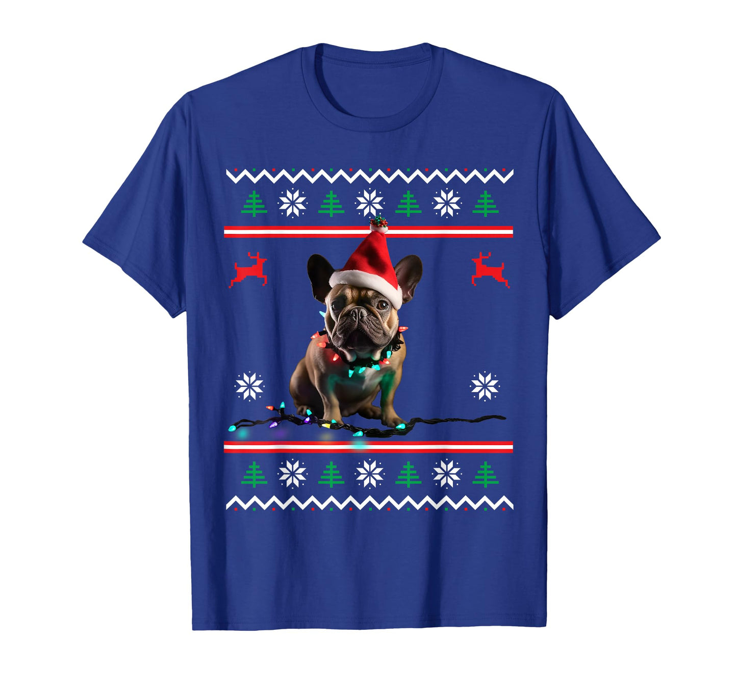 Frenchie Dog Ugly Christmas T-Shirt
