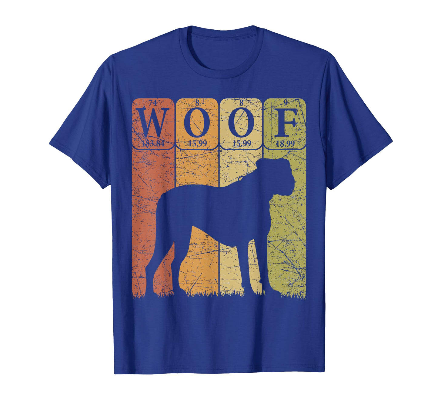 Boxer Dog Periodic Table Elements Dog Lover Woof T-Shirt