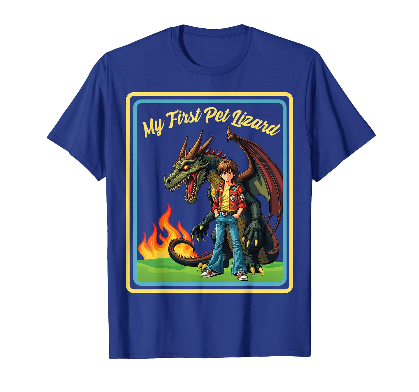 Vintage Child Game Horror, Funny Dragon, My First Pet Lizard T-Shirt