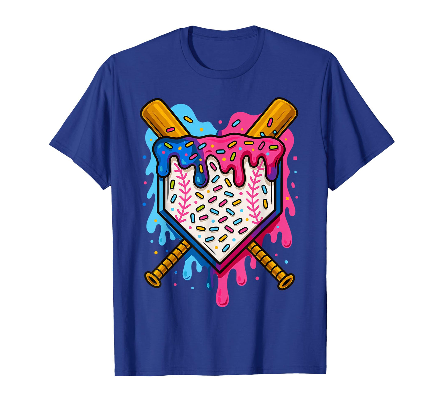 Baseball Boys Ice Cream Drip Baseball T-Shirt
