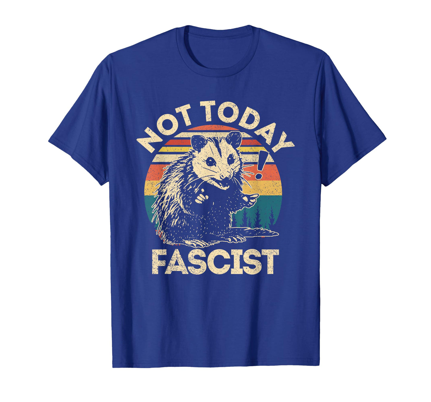 Not Today Fascist Funny Opossum Social Possum Team Trash T-Shirt