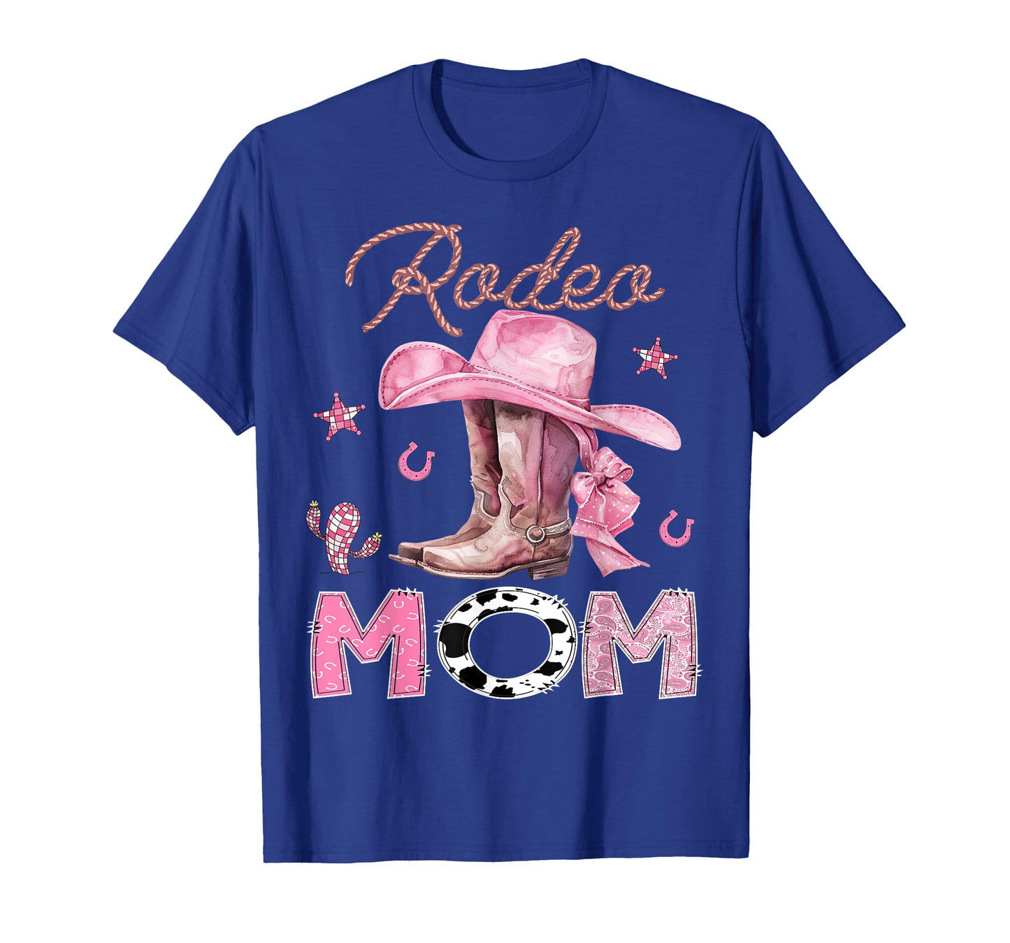 Rodeo Mom Pink Boots Coquette CowGirl Birthday Party T-Shirt