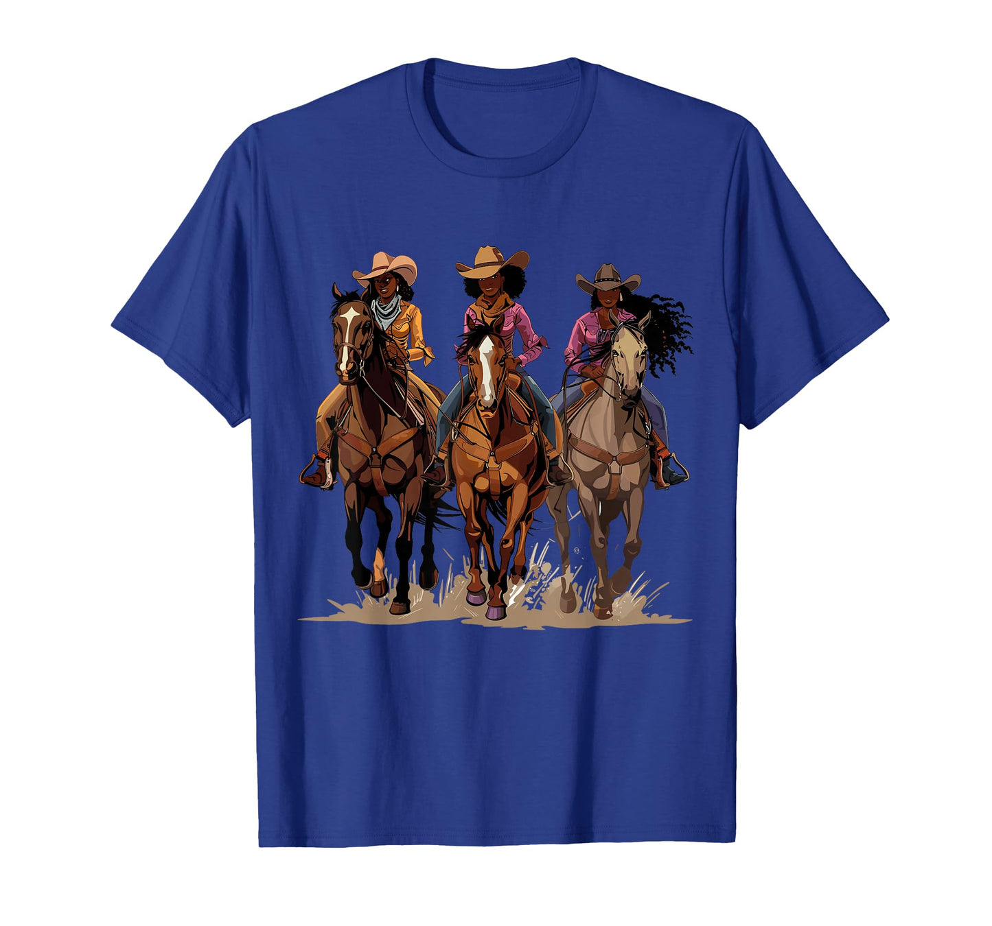 Black African American Cowgirl Western Country Texas Rodeo T-Shirt