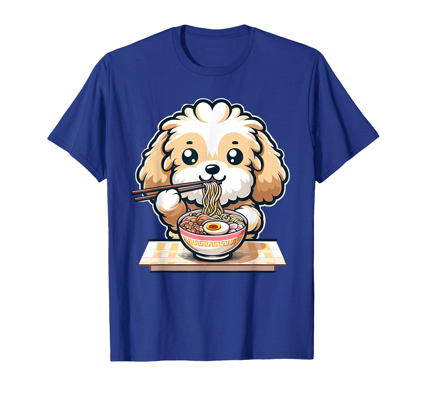 Cute Kawaii Cockapoo Eating Ramen Noodles Food Dog Lovers T-Shirt
