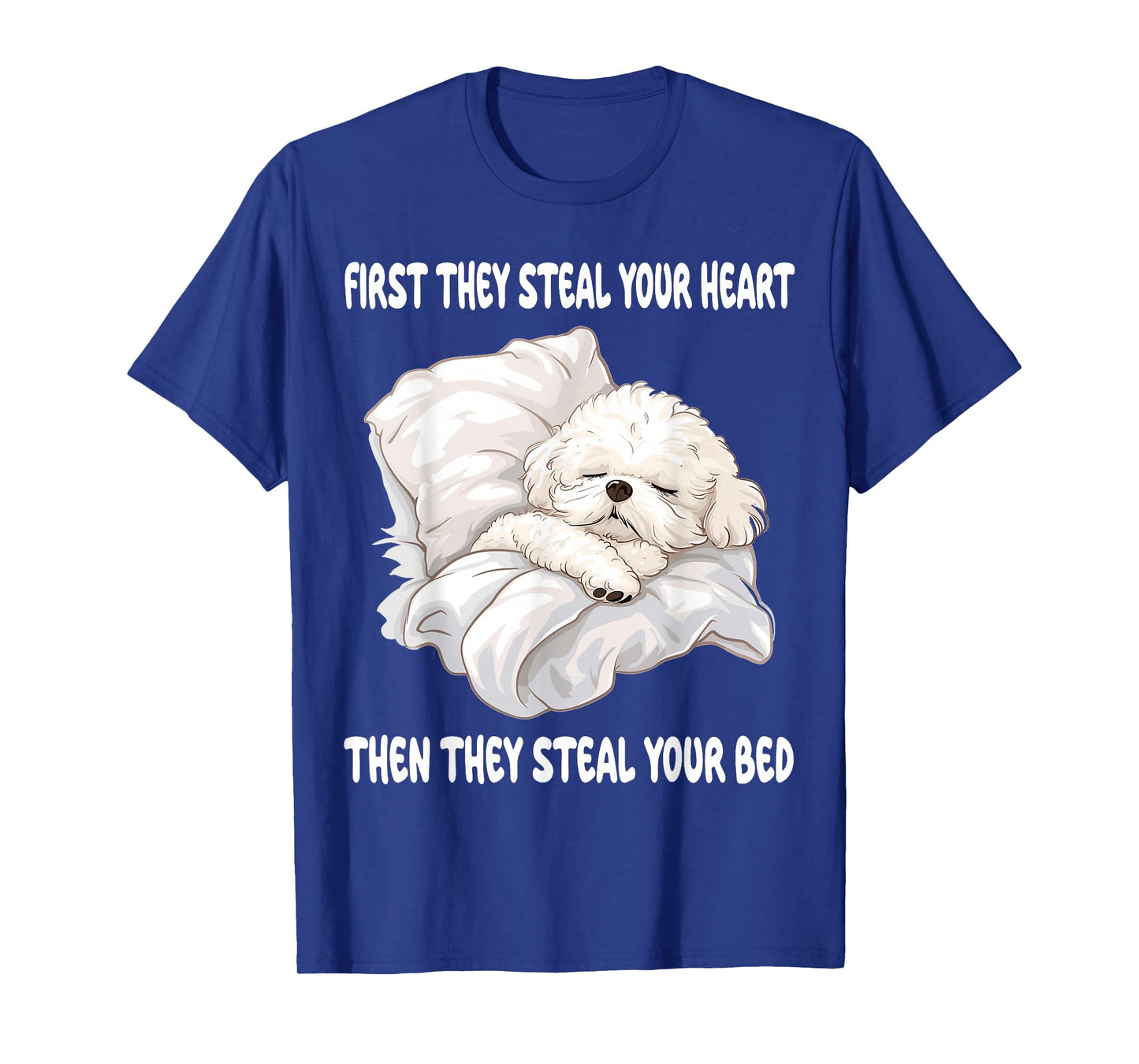 Bichon Frise Sleeping Pajamas Nightgown T-Shirt