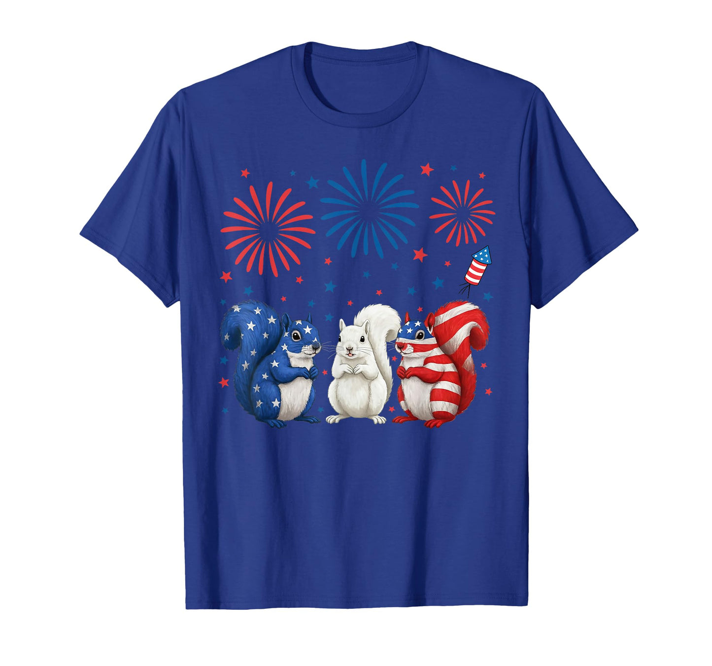 Squirrel USA Flag Patriotic 4th of July Gifts Men Women Kids T-Shirt