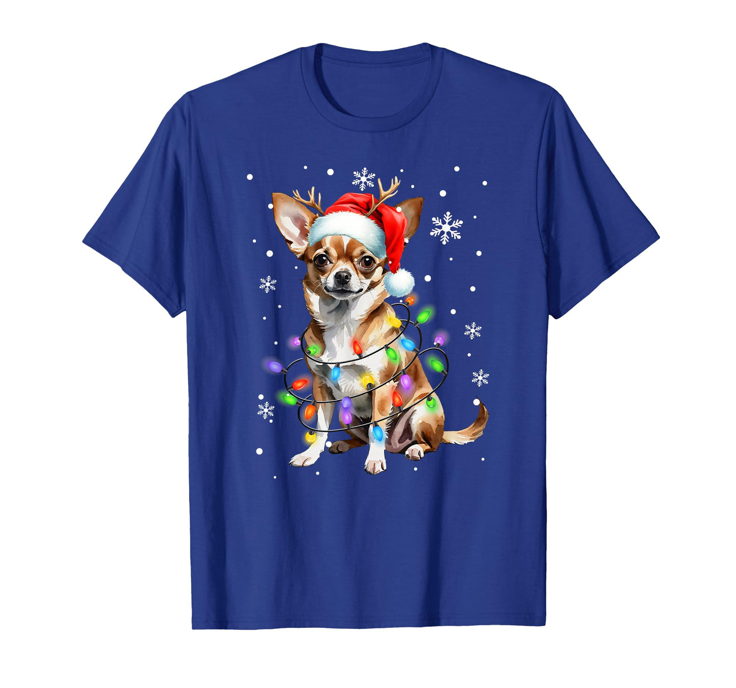 Chihuahua dog Christmas Sweater Dog Xmas Lights T-Shirt