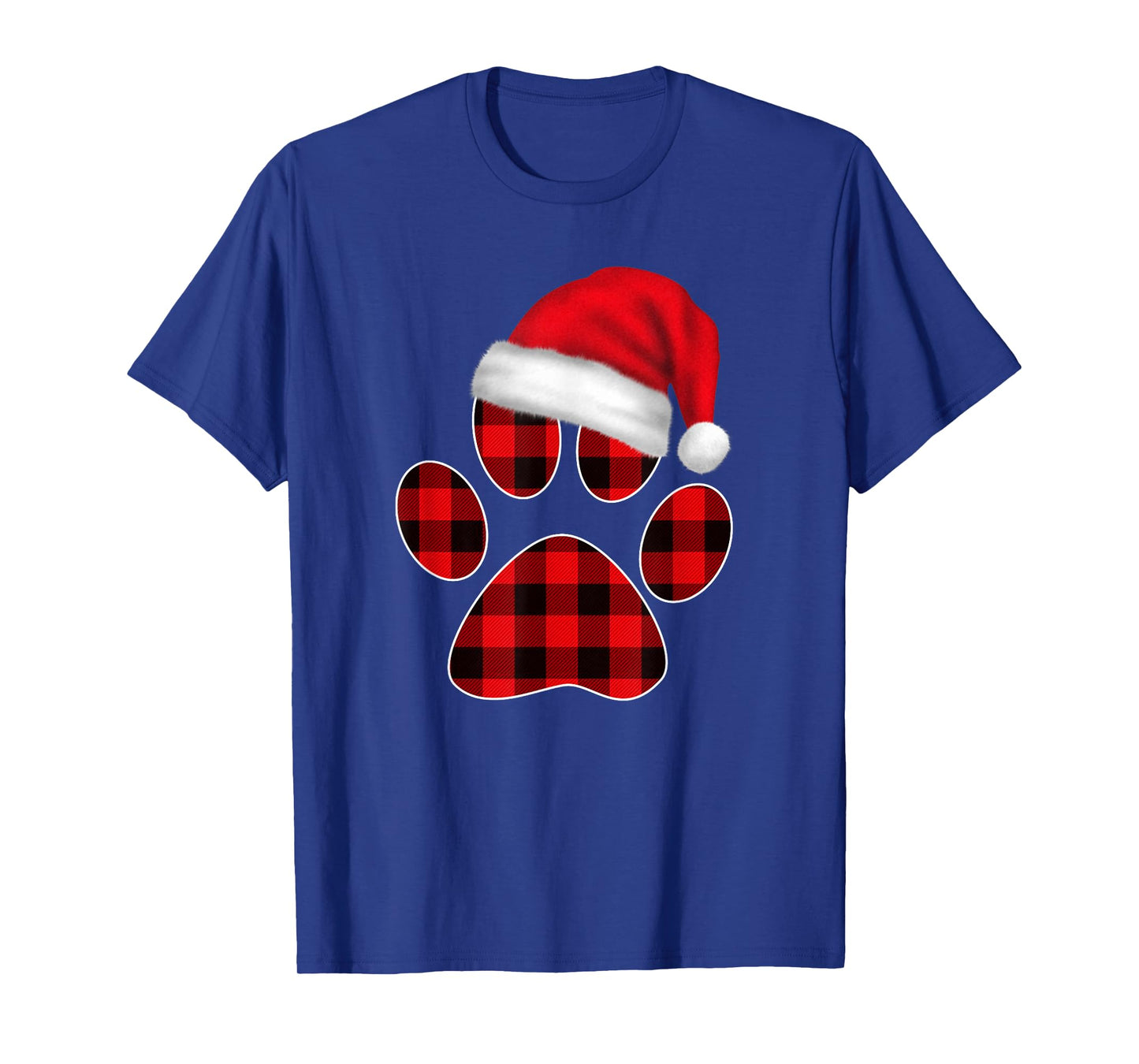 Christmas Pajama Women Girls Christmas Gifts Plaid Paw T-Shirt