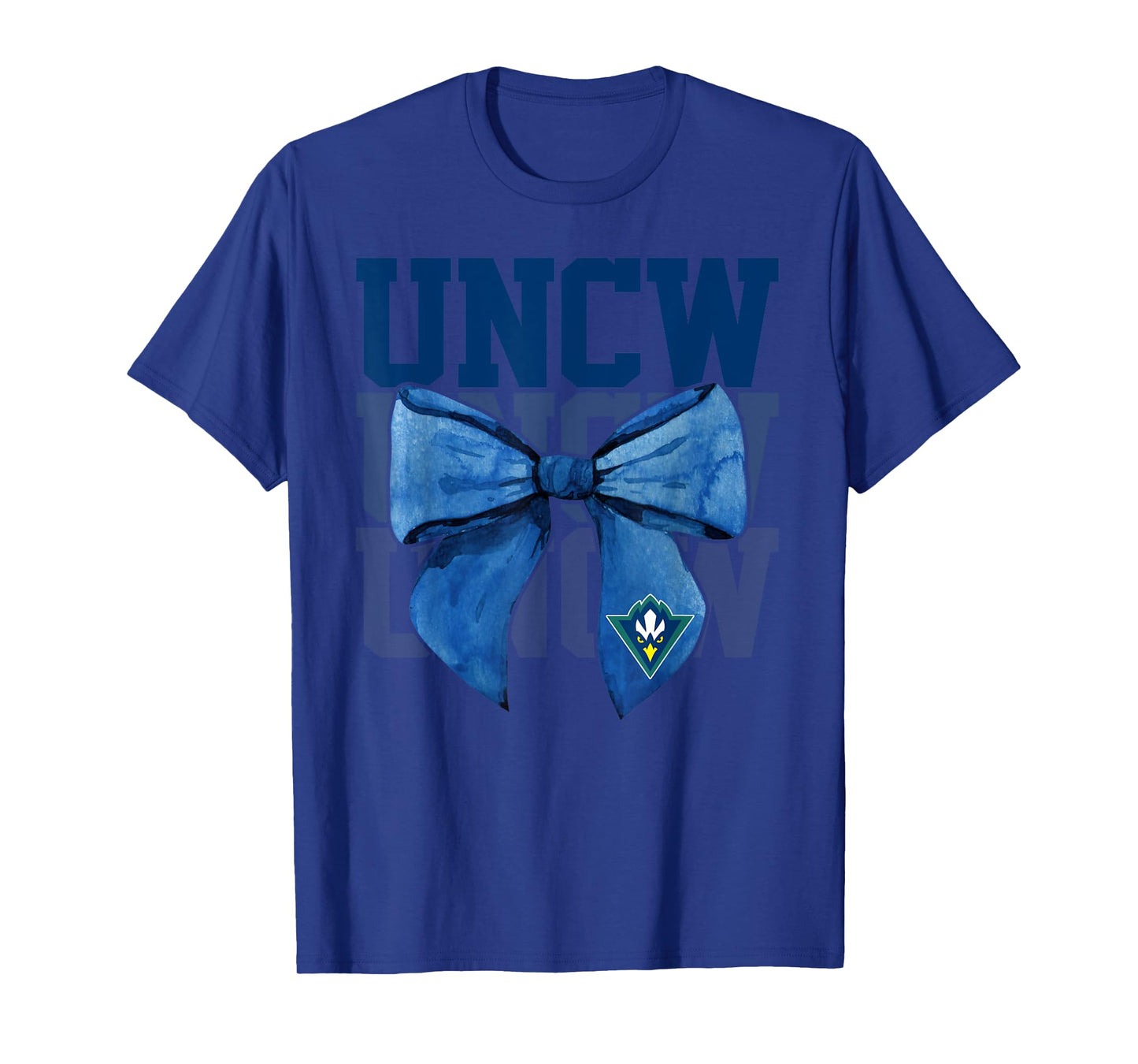 UNCW Arch Vintage Retro College Bow Athletics Girls Women T-Shirt