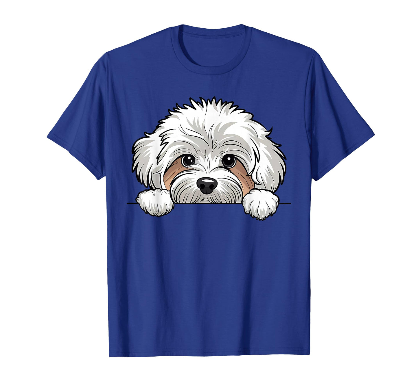Cute Maltipoo Peeking Pocket Puppy Funny Dog Lover T-Shirt