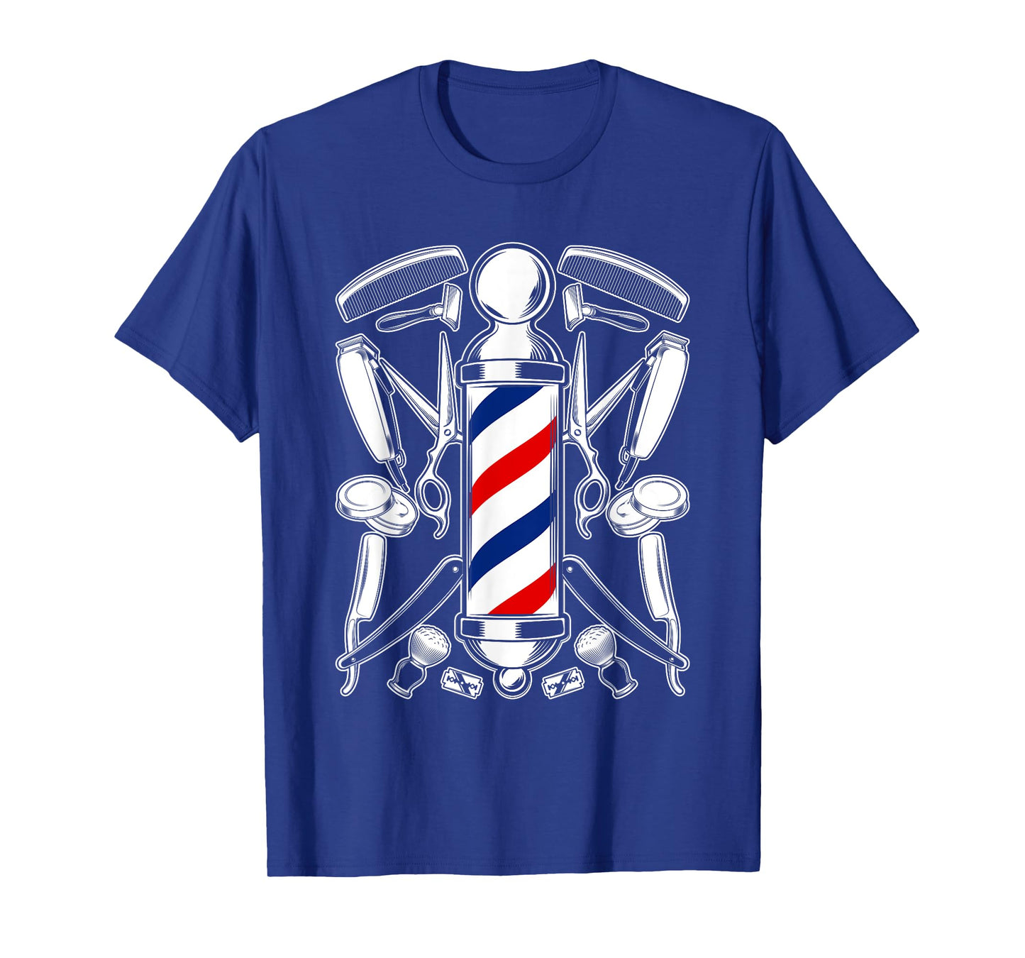 Funny Barber For Men Barbershop Pole Tools Hairstylist T-Shirt