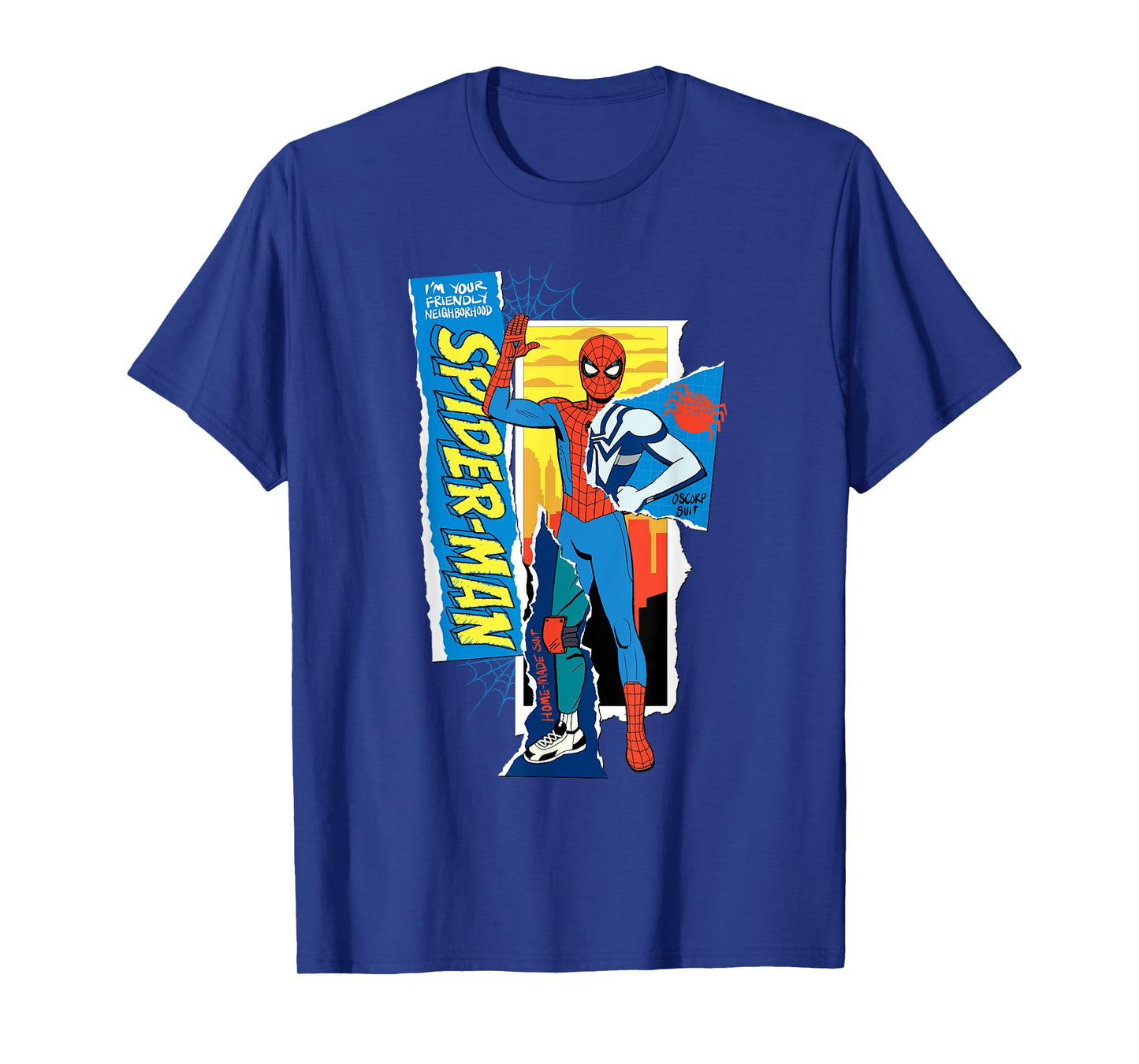 Marvel Your Friendly Neighborhood Spider-Man Suits Collage T-Shirt