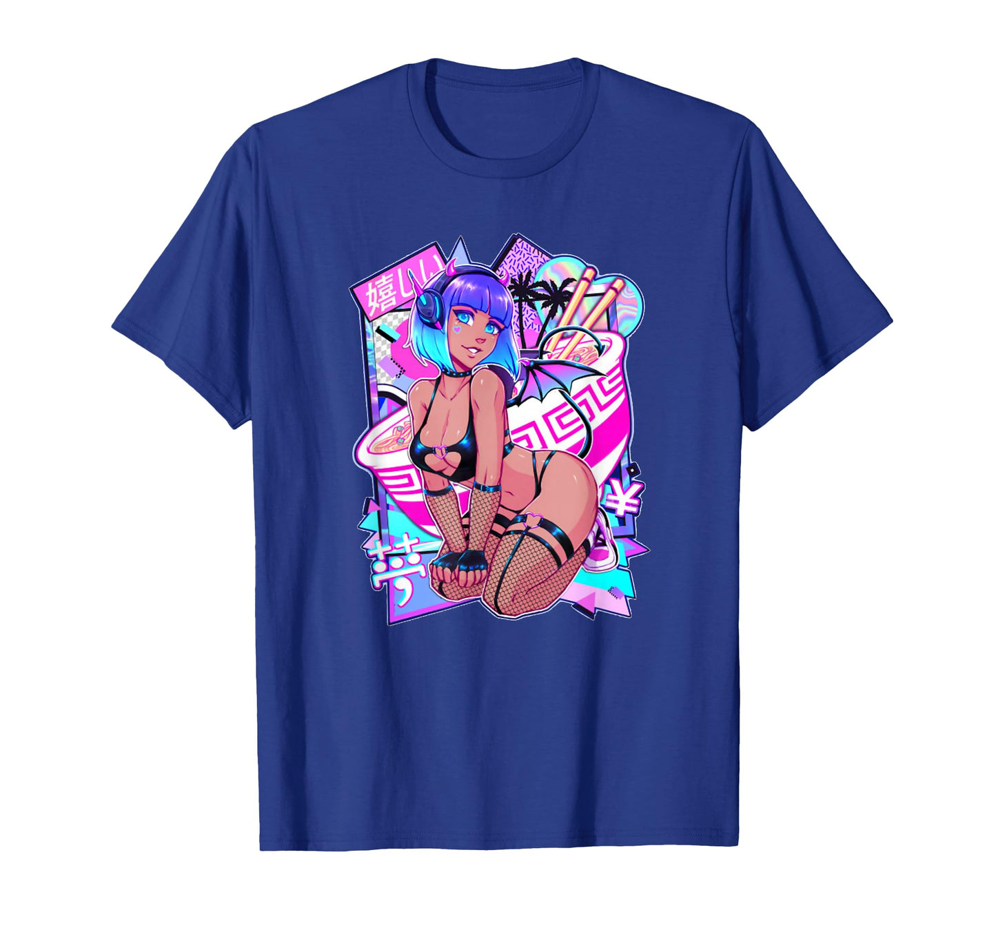 Sexy Anime Girl Japanese Sexy Demon Girl Cosplay T-Shirt Small