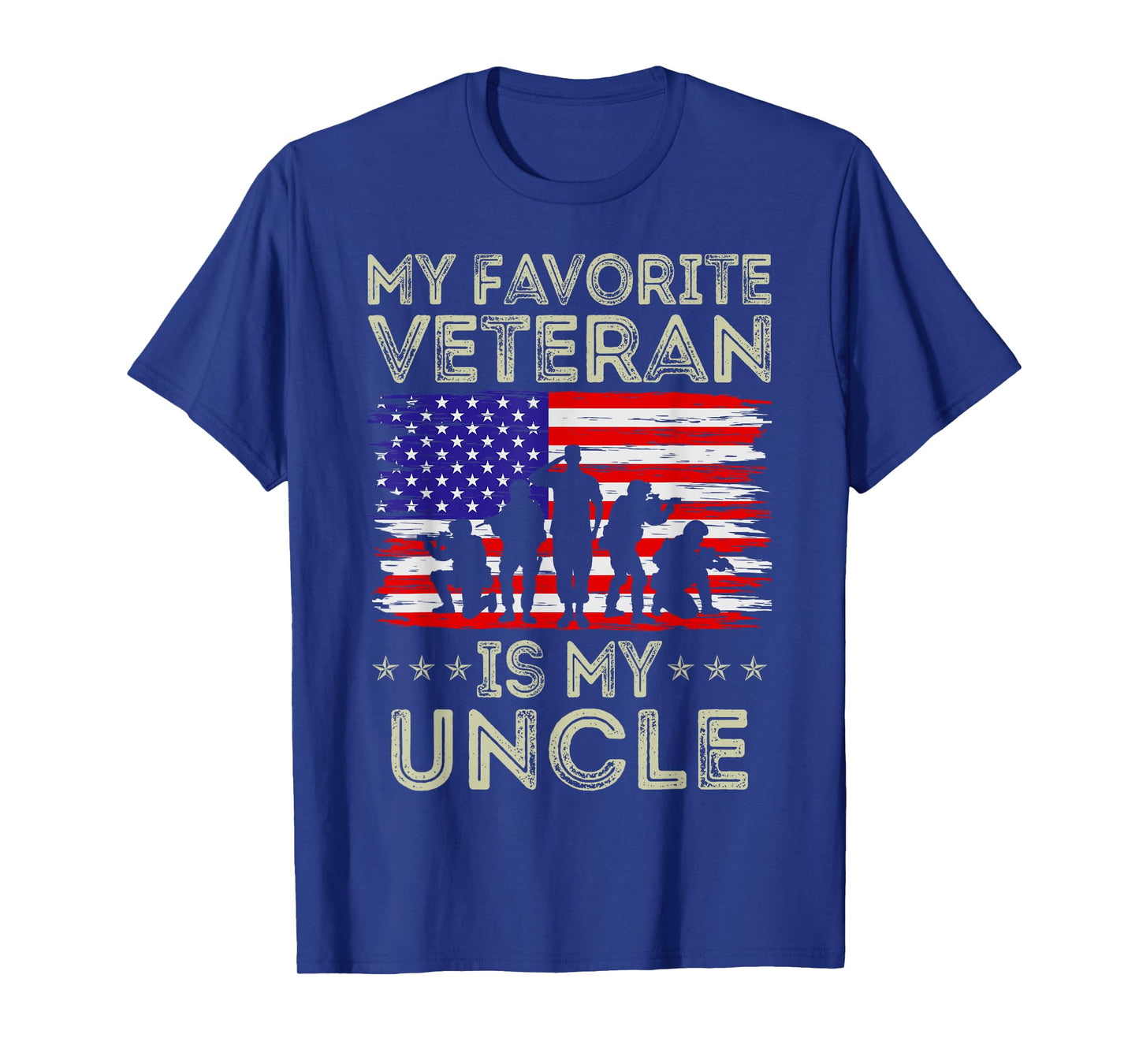 My Favorite Veteran Is My Uncle American Flag Veterans Day T-Shirt