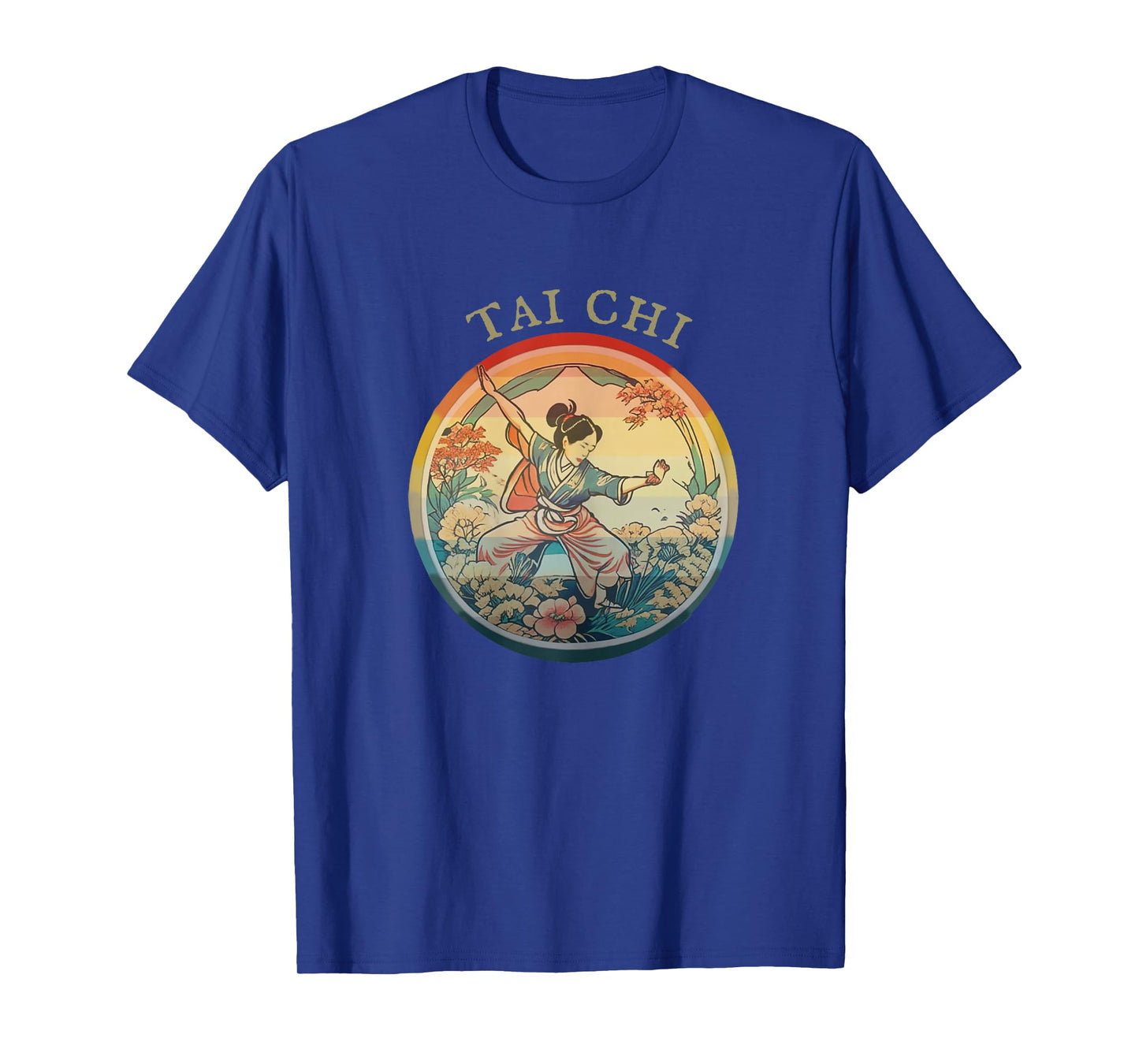 Women Tai Chi, Vintage historic Retro drawing, Harmony Flow T-Shirt
