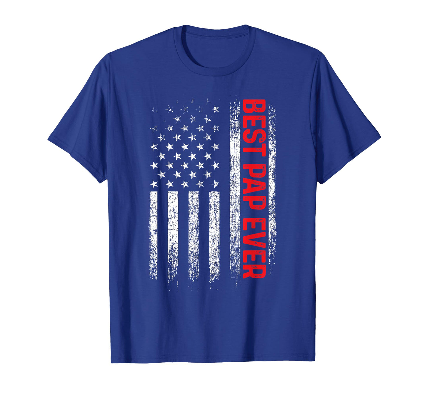 Mens Best Pap Ever American Flag Father's Day T-Shirt