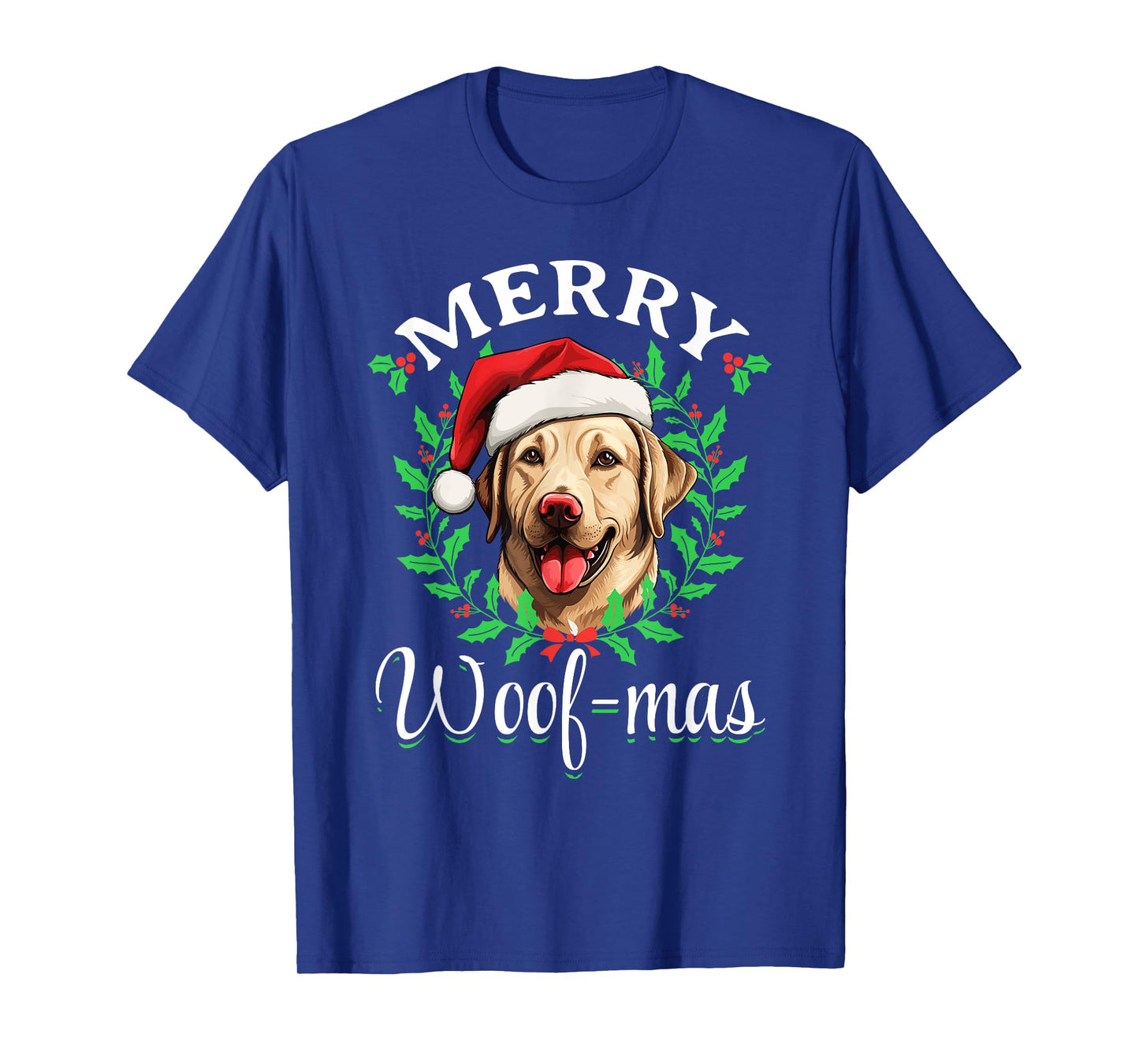Labrador Retriever Merry Woof-mas Christmas X-mas T-Shirt
