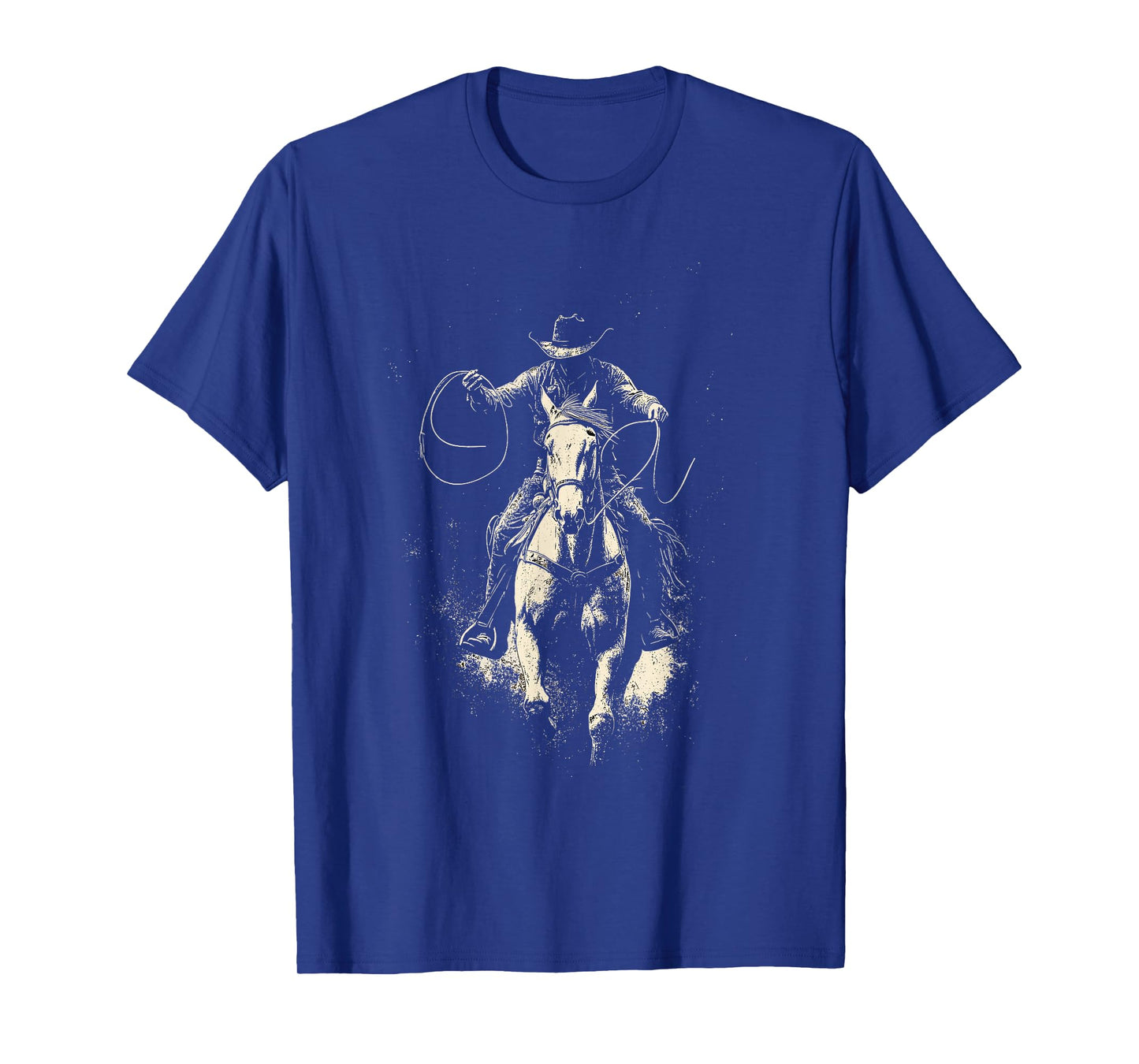Rodeo Cowboy Dark Western Horse Art Western Country Men Teen T-Shirt