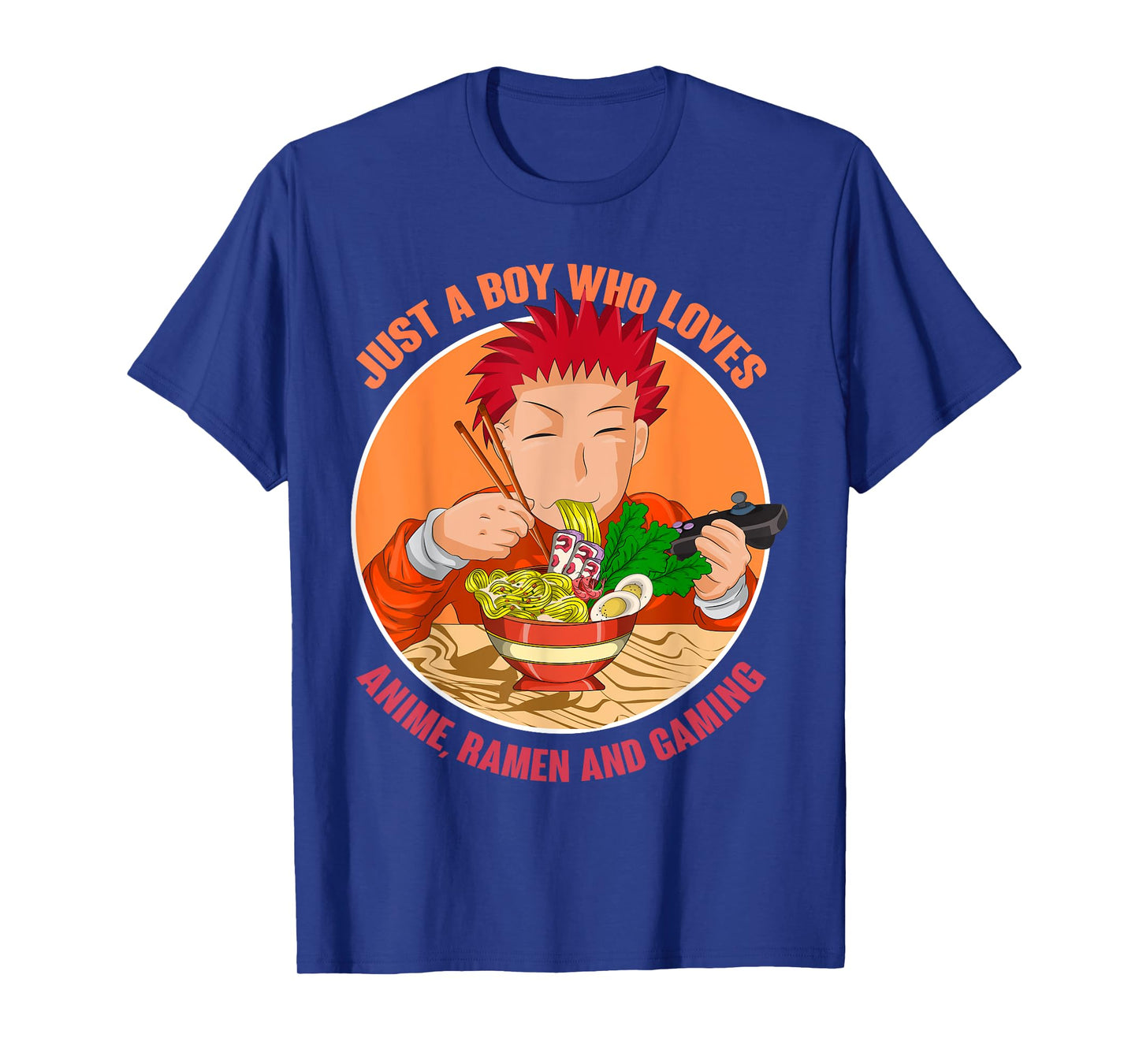 Just A Boy Who Loves Anime Ramen And Gaming Japan Anime T-Shirt