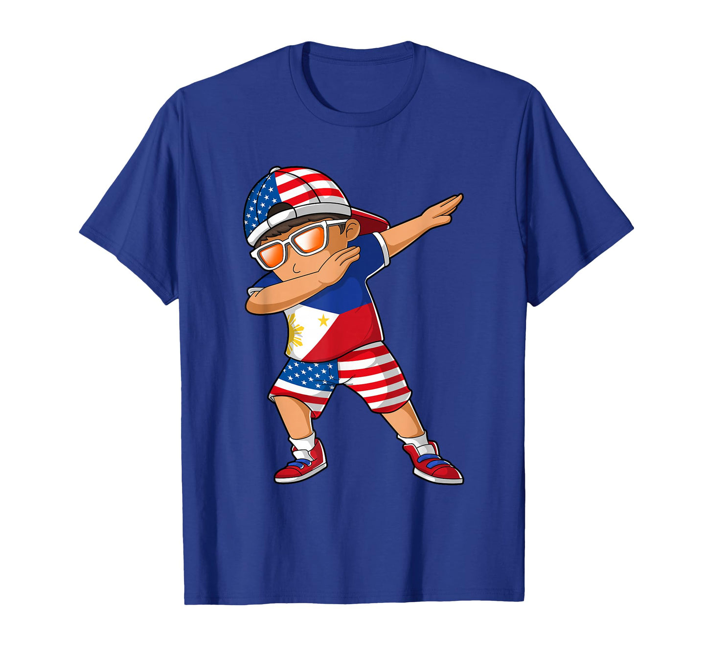 Half American Half Filipino Boy Kid Philippine Flag T-Shirt