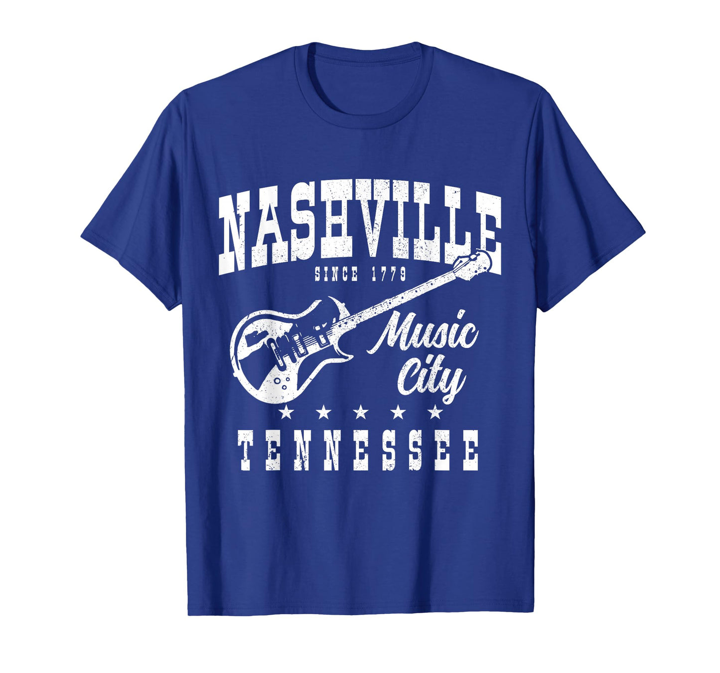 Nashville Tennessee Country Music City Guitar Player Vintage T-Shirt