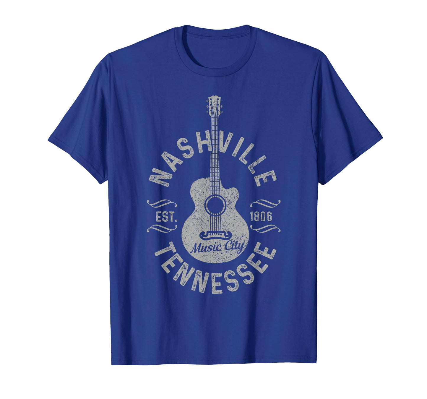 Nashville Tennessee Vintage Guitar Country Music City T-Shirt