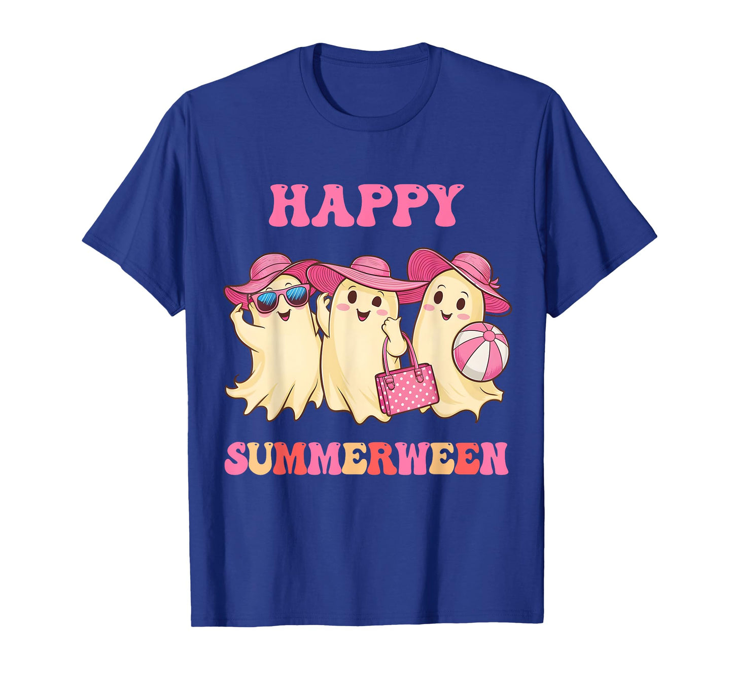 Happy Summerween Summer Halloween Costumes Ghost Lovers T-Shirt