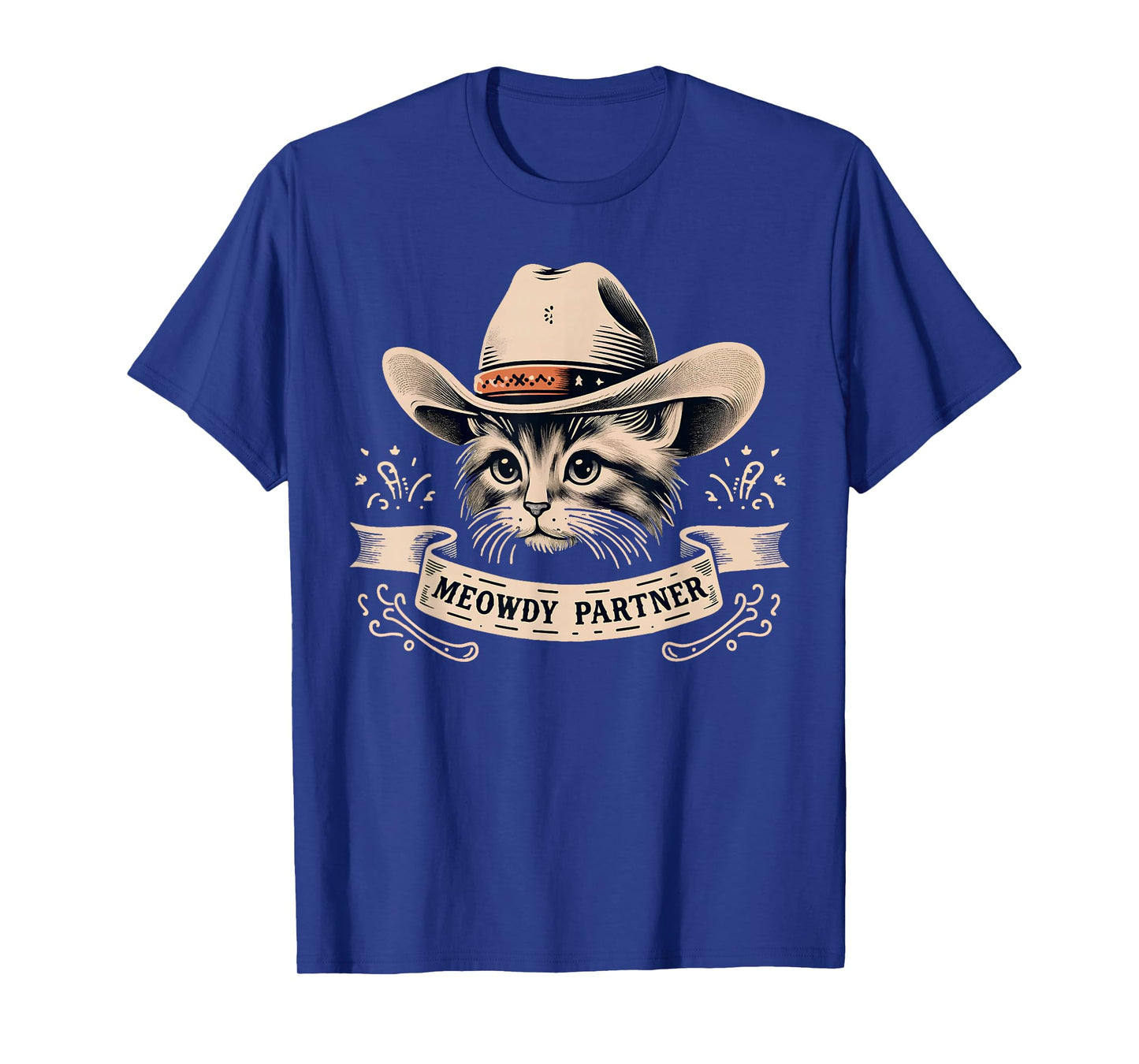 Cat Cowboy Funny Mashup Meowdy Partner Western Countries T-Shirt