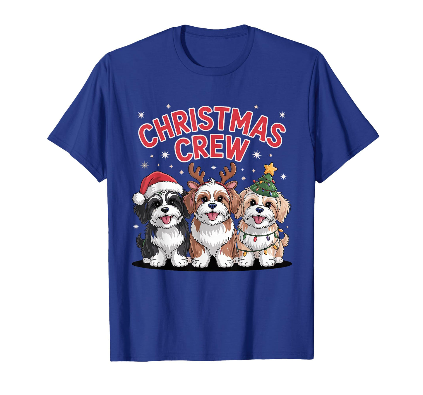 Christmas Crew Xmas Puppy Dog Breed Funny Christmas Havanese T-Shirt