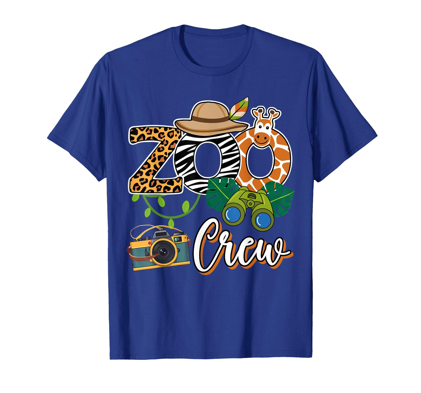 Zoo Giraffe Crew Safari Animal Zoo Keeper Kids Field Costume T-Shirt