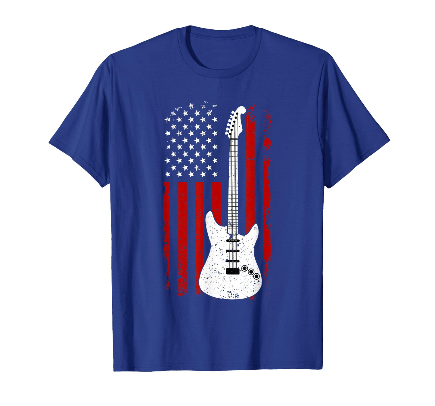 Guitar American US Flag Music Player Electric Guitarist Gift T-Shirt