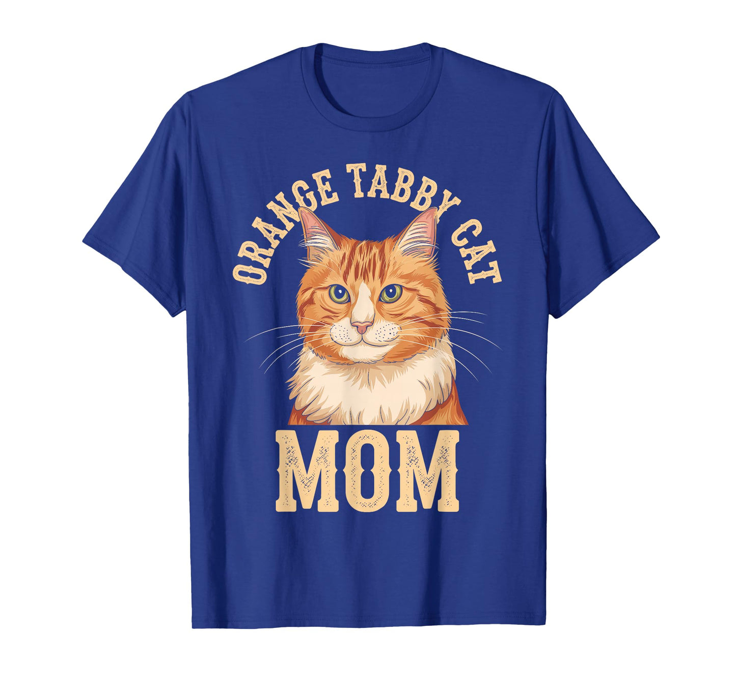 Orange Tabby Cat Mom T-Shirt