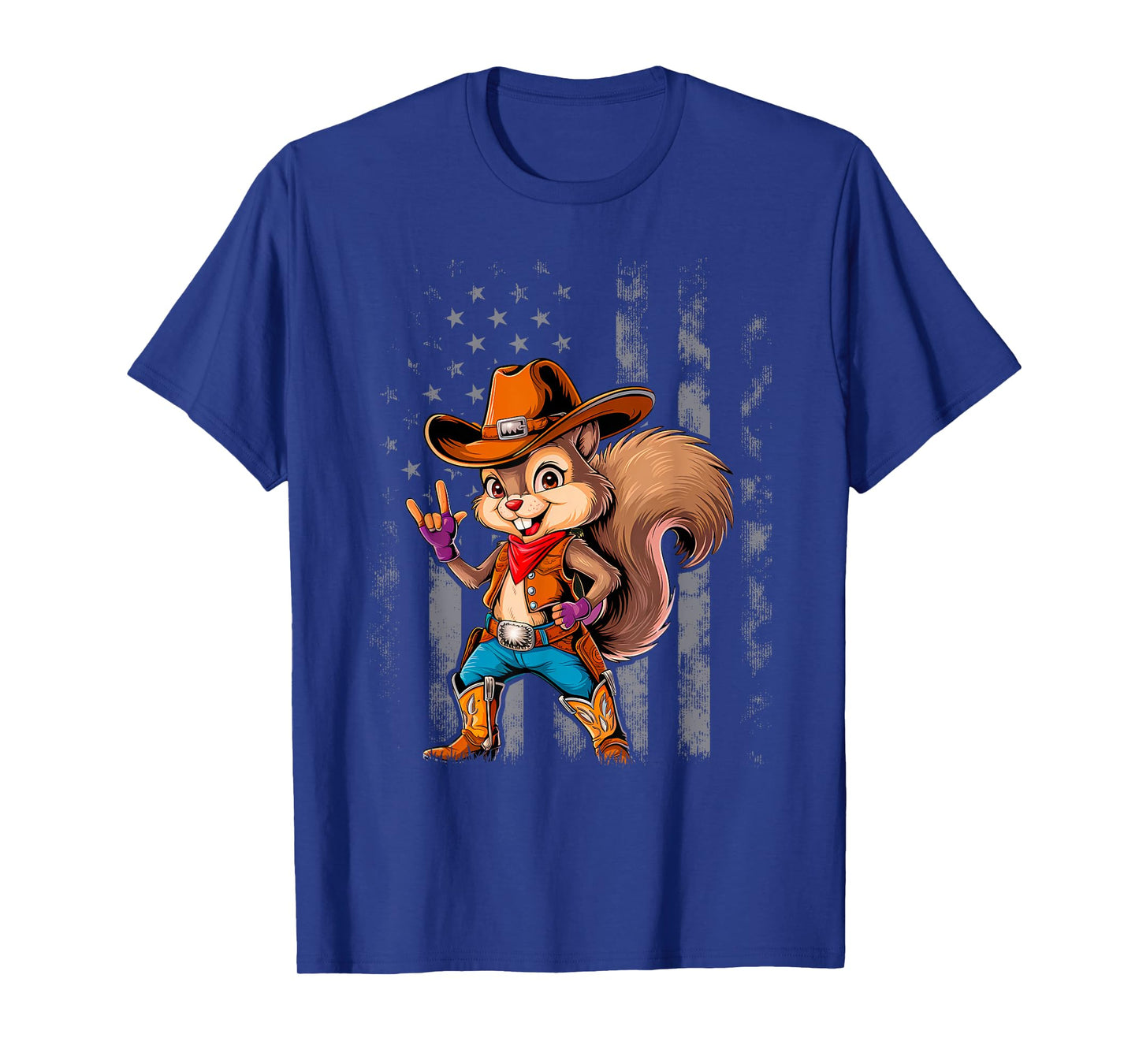 Vintage Squirrel Funny Cowboy Cowgirl Western Country Animal T-Shirt