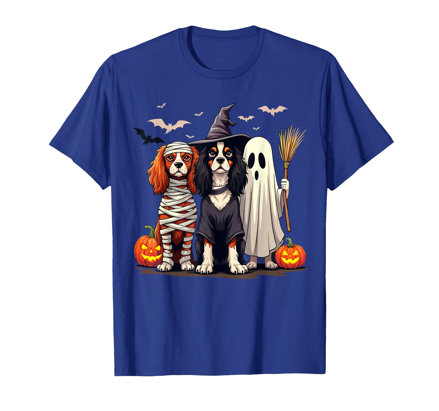 Cavalier King Charles Spaniel Halloween Costume Mum Witch T-Shirt
