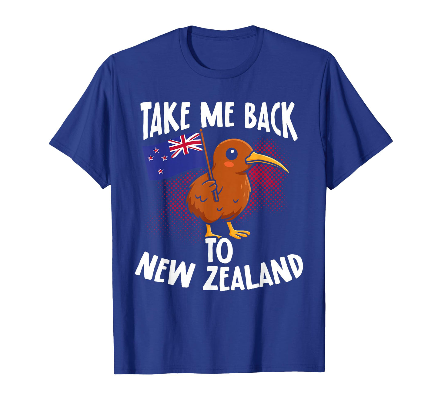 Take Me Back to New Zealand Kiwi Bird Flag Travel T-Shirt