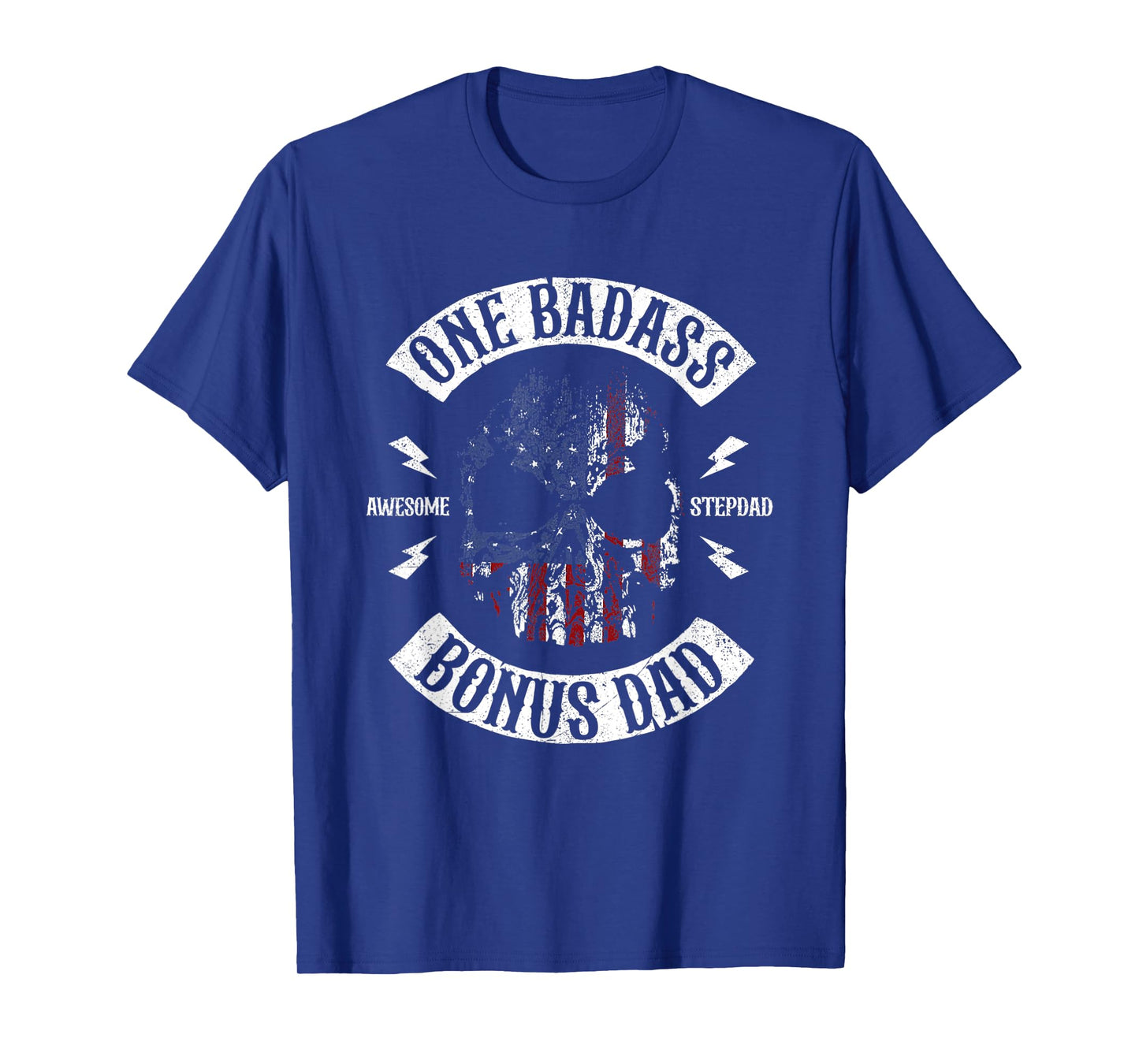Mens One Badass Bonus Stepdad Birthday Step Dad Fathers Day T-Shirt